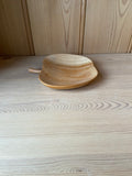 Handmade wooden apple dish