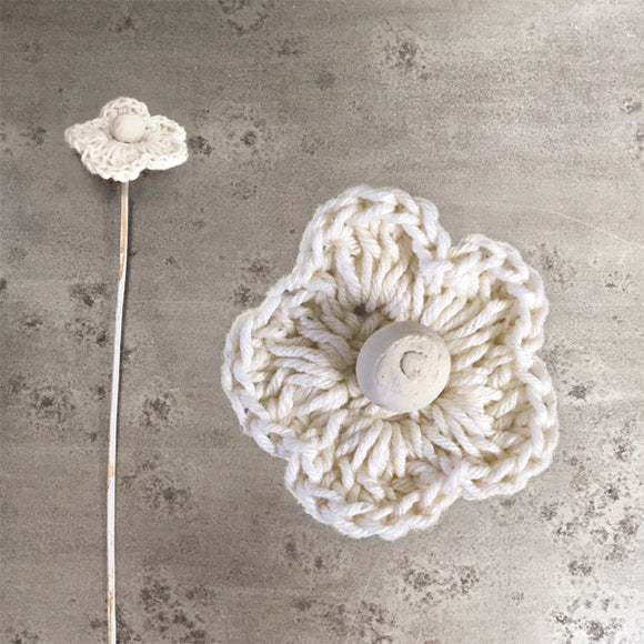 Crochet Flower - Cream