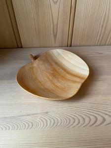 Handmade wooden apple dish