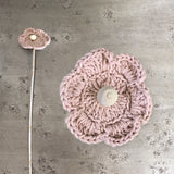 Crochet flower - pale pink
