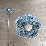 Crochet Flower - pale blue