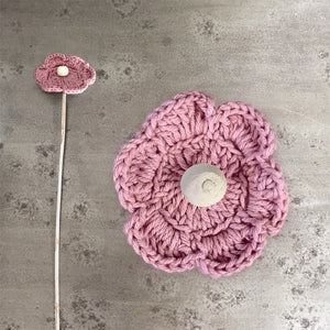 Crochet Flower - Dark  pink