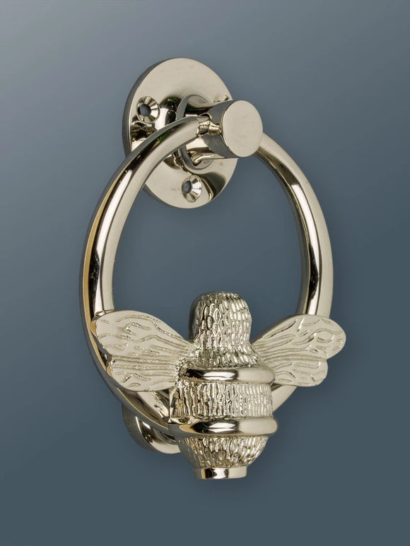 Nickel Bee ring door knocker