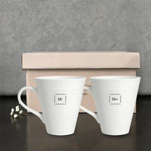 Porcelain Mum & Dad mug set
